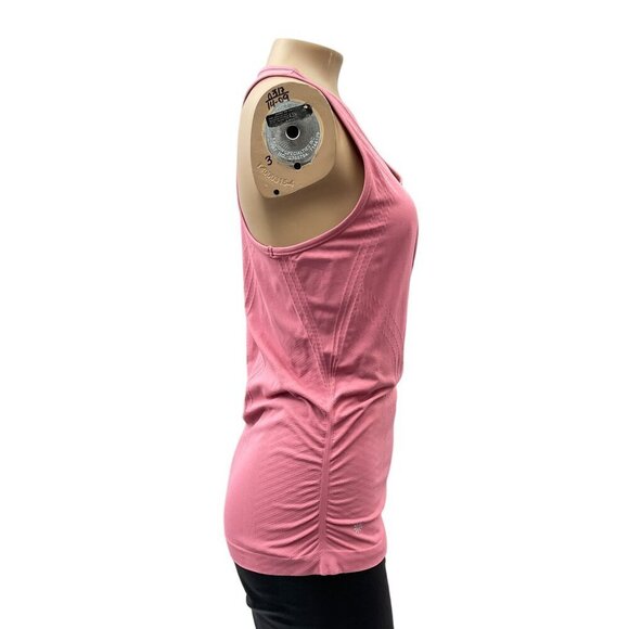 Athleta Outbound Racerback Workout Tank Top Ruched Side Scoop Neck Pink Women XS - Picture 6 of 10